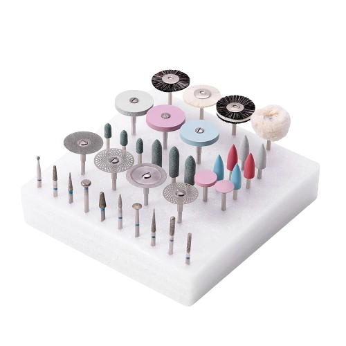 Dental Prosthesis Polishing and Finishing Kit with 38 Pieces