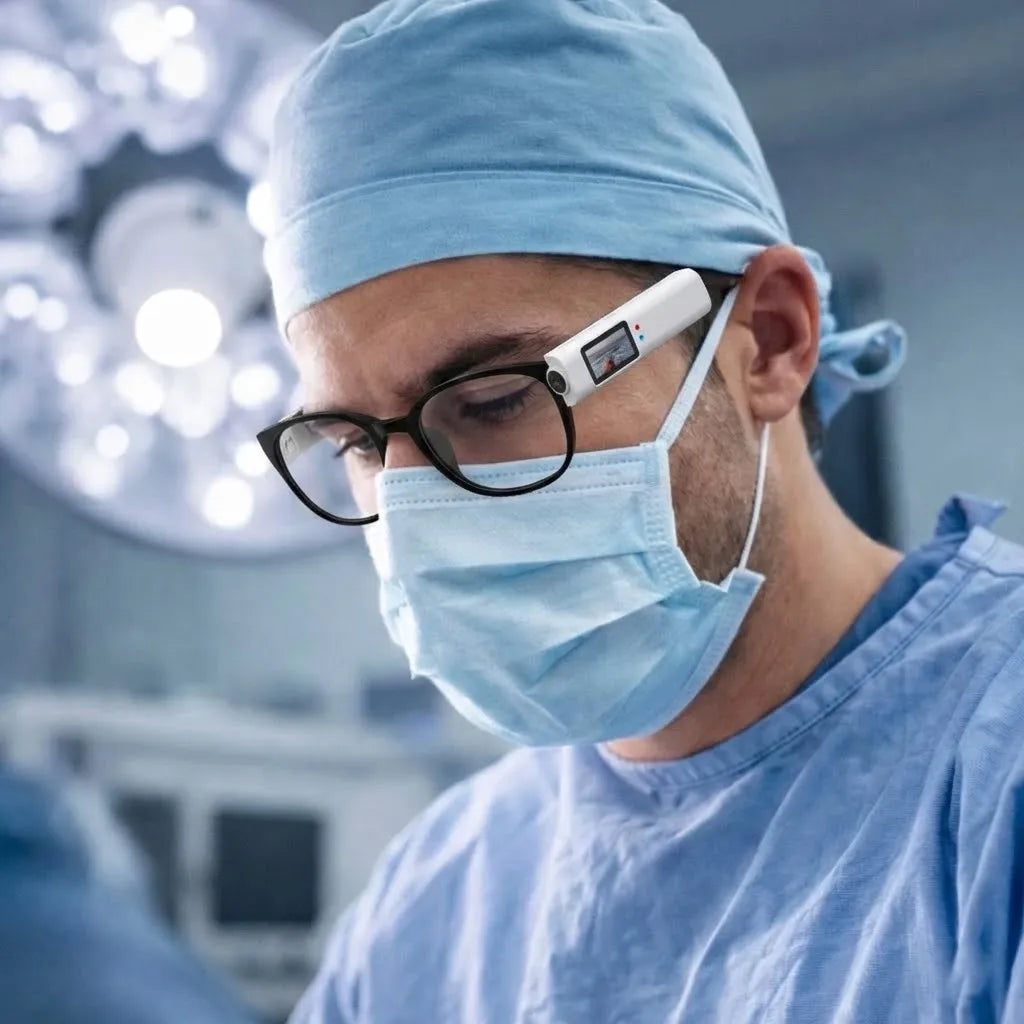 Mini Camera 2.7K with First-Person View for Magnifying Glasses and Prescription Glasses