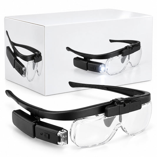 Lupa T4 en formato de gafas con caja
